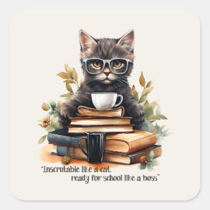 Ready For School Like A Boss Square Sticker