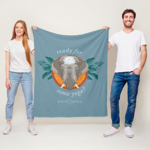 Ready for Some Yoga? - The White Lotus Fleece Blanket