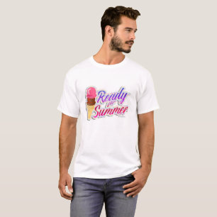 Ready for Summer Neon Fun Ice Cream Motto T-Shirt