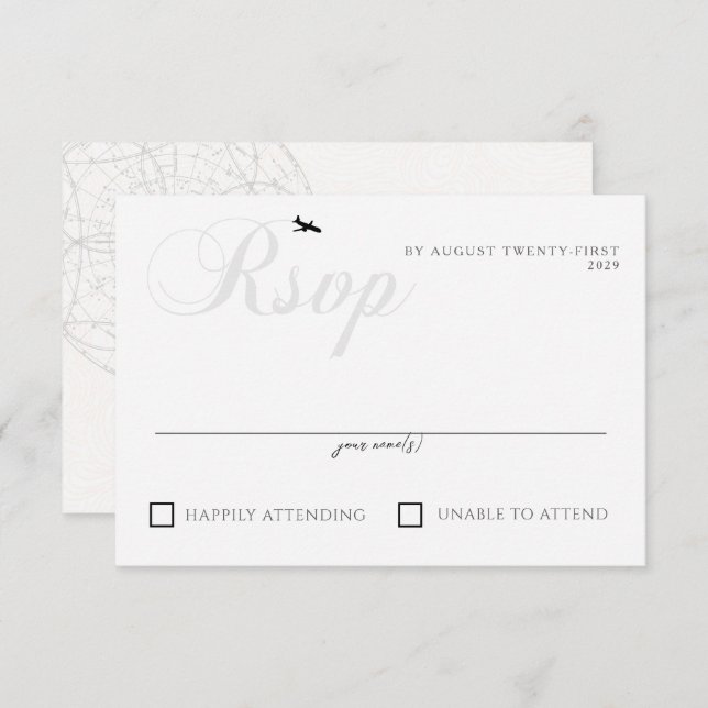 Ready for Take Off  RSVP Card (Front/Back)
