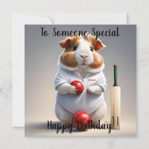 Ready For The Pitch, Guinea Pig Cricketer Card