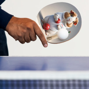 Ready For The Pitch, Guinea Pig Cricketer Ping Pong Paddle