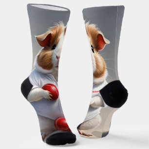 Ready For The Pitch: Guinea Pig Cricketer Socks