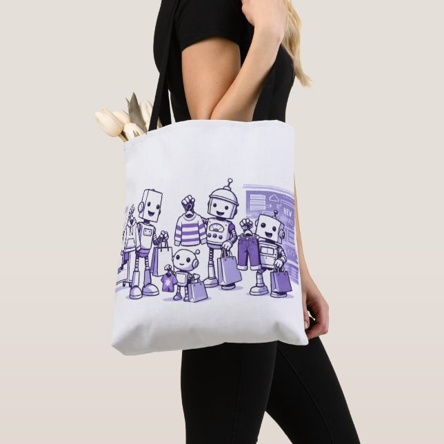 Ready for the Robots Tote Bag (Close Up)