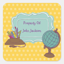 Ready For The World Personalised Bookplate Sticker