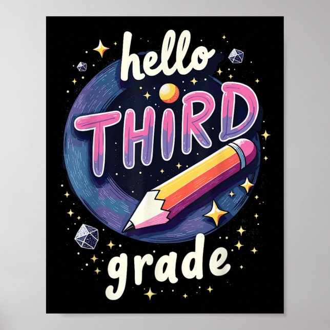 Ready For Third Grade Back To School Outfit Sunkis Poster (Front)