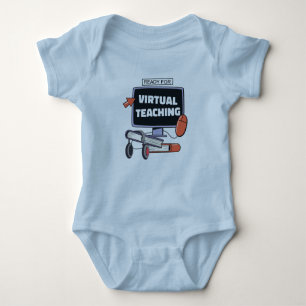 Ready for virtual teaching baby bodysuit