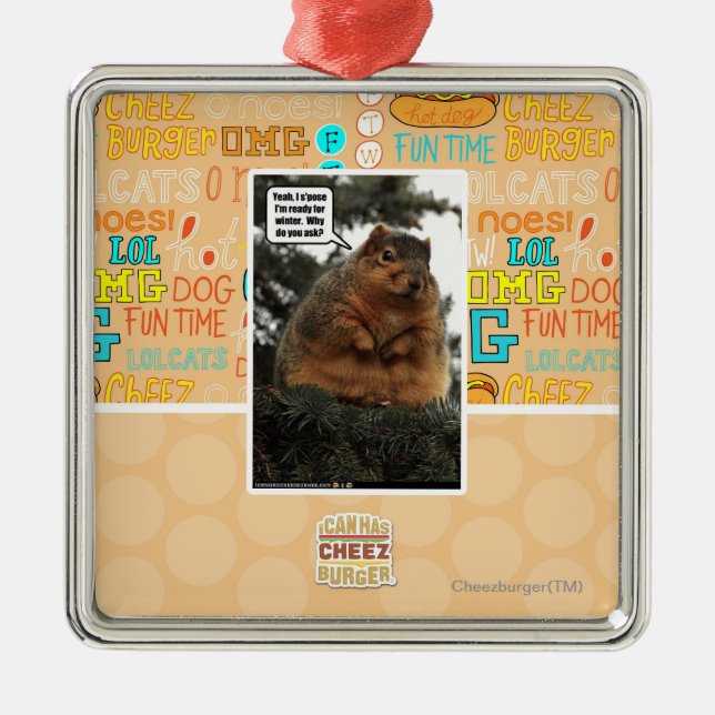 Ready for winter metal ornament (Front)