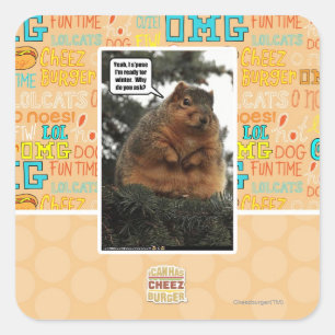 Ready for winter square sticker