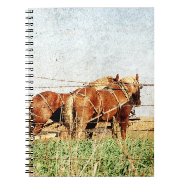 Ready For Work, Two Draught Horses Notebook (Front)