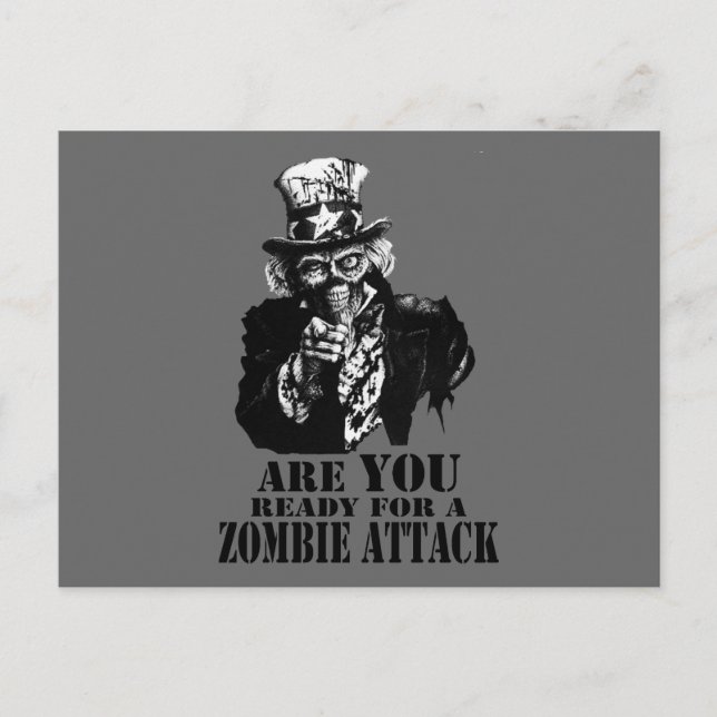 Ready For Zombie Attack Postcard (Front)