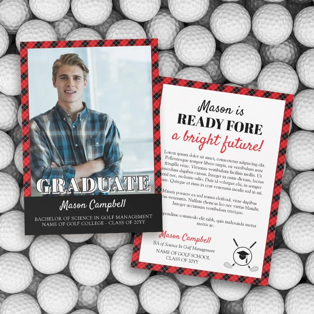 Ready Fore Bright Future Golf Graduation Announcement (Creator Uploaded)