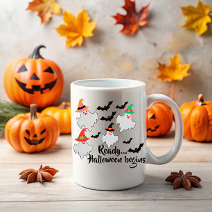 "Ready, Halloween begins", Mug