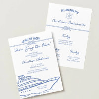 Ready or Yacht Blue Nautical Bachelorette