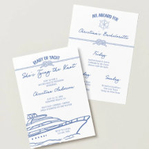 Ready or Yacht Blue Nautical Bachelorette