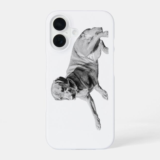 Ready Paws, Gentle Gaze iPhone 16 Case (Back)