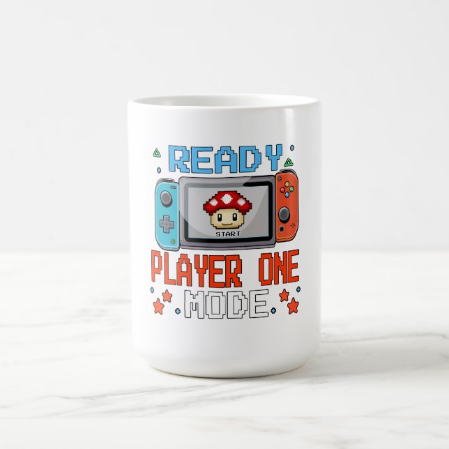 Ready Player One Mode Pixel Art Gaming Shirt Coffee Mug (Center)