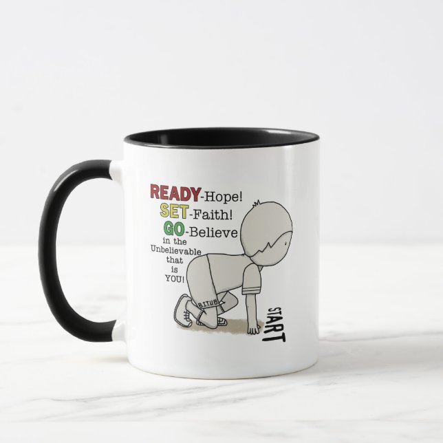 Ready, Set, Go Believe! Mug (Left)