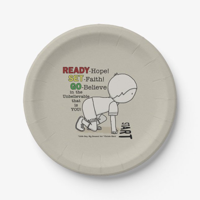 Ready, Set, Go Believe! Paper Plate (Front)