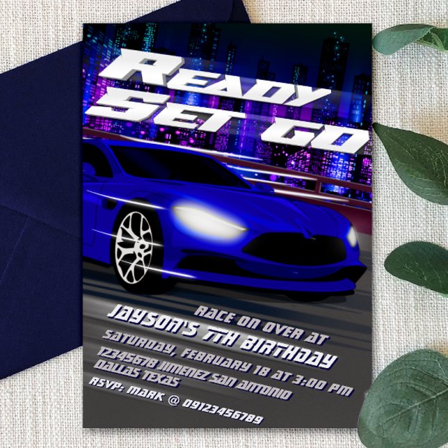 Ready Set Go - Racing  Invitation (Creator Uploaded)