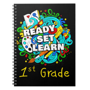 Ready Set Learn – Starting School 1st Grade Kids Notebook