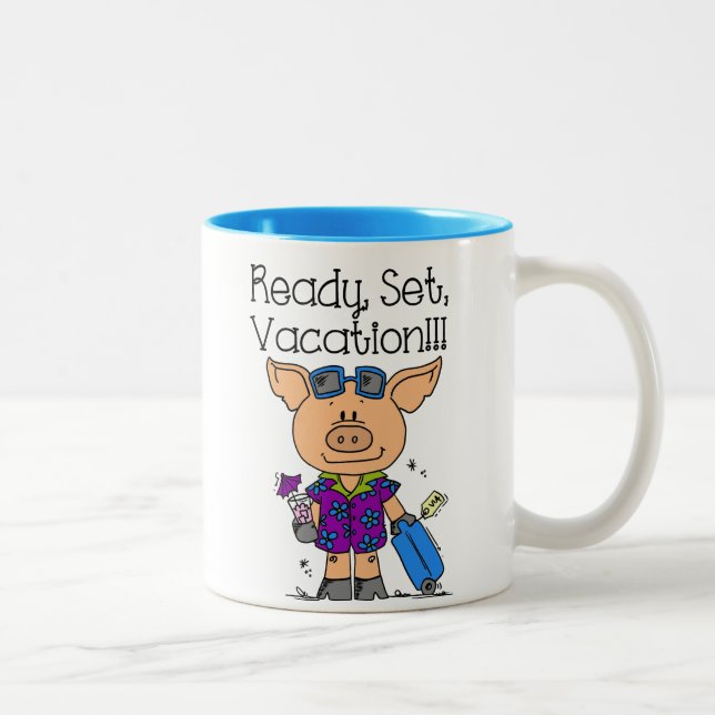 Ready Set Vacation Two-Tone Coffee Mug (Right)