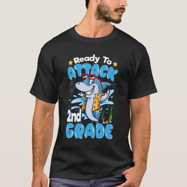 Ready To Attack 2nd Grade Back To School T-Shirt (Front)