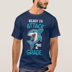 Ready To Attack 2nd Grade Shark Back To School T-Shirt