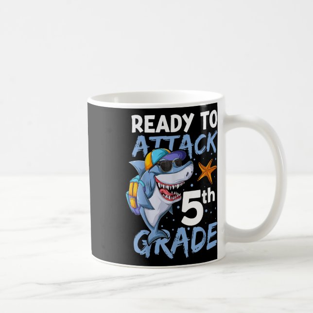 Ready To Attack 5th Grade Apparel, Back To School  Coffee Mug (Right)