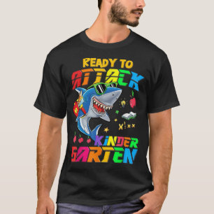 Ready To Attack Kindergarten Shark Back To School T-Shirt