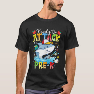 Ready To Attack PreK Shark Back To School Boys Kid T-Shirt