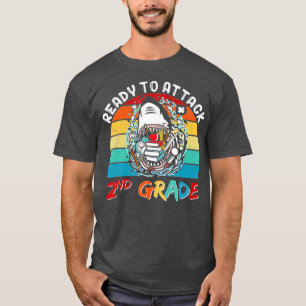 Ready To Attack Second 2nd Grade Teacher Kids Back T-Shirt