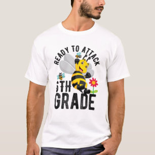 Ready To Attack Sixth Grade Honey Bees Kids Back T T-Shirt
