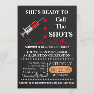 Ready To Call The Shots Graduation Invite