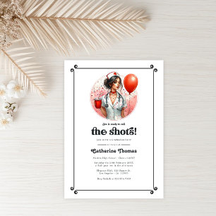 "Ready to Call the Shots" Nursing Graduation Party Invitation