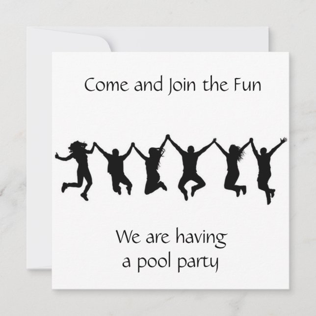 **READY TO CELEBRATE **POOL PARTY** INVITE (Front)