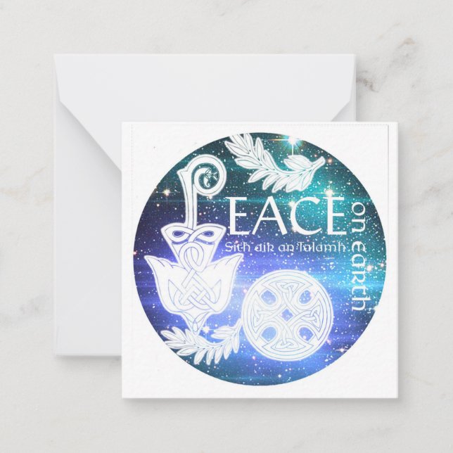 Ready to color Celtic Mandala Christmas card (Front)