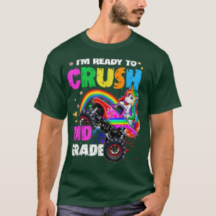 Ready To Crush 2nd Grade Monster Truck Unicorn T-Shirt