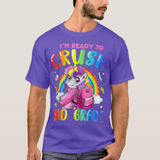 Ready To Crush 2nd Grade Unicorn Back To School Ra T-Shirt