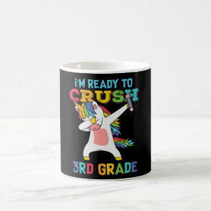 Ready to Crush 3rd Grade Cute Unicorn School Kids Coffee Mug