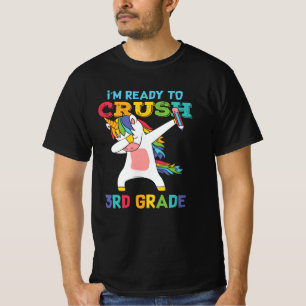 Ready to Crush 3rd Grade Cute Unicorn School Kids T-Shirt
