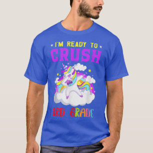 Ready to Crush 3rd Grade Dabbing Unicorn Girl Back T-Shirt