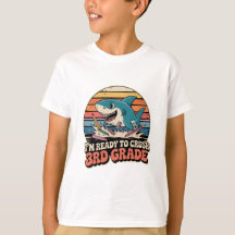 Ready to Crush 3rd Grade Retro Shark Splash