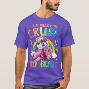 Ready To Crush 3rd Grade Unicorn Back To School Ra T-Shirt