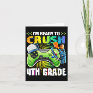 Ready To Crush 4th Grade Back To School Video Game Card