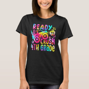 Ready To Crush 4th Grade Boy Kid Fourth Grade Back T-Shirt