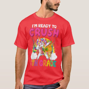 Ready To Crush 4th Grade Dabbing Unicorn Back To S T-Shirt