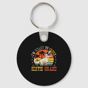 Ready to crush 6th grade funny back to school boy key ring
