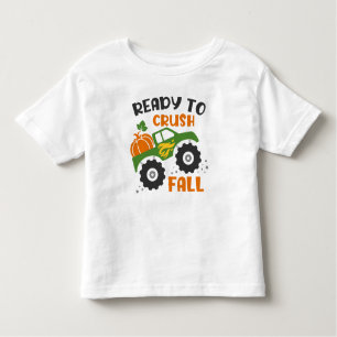 Ready To Crush Fall Pumpkin Monster Truck Toddler T-Shirt