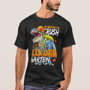 Ready To Crush Kindergarten 2035 Dinosaur Back To T-Shirt